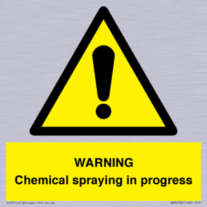 WARNING Chemical spraying in progress